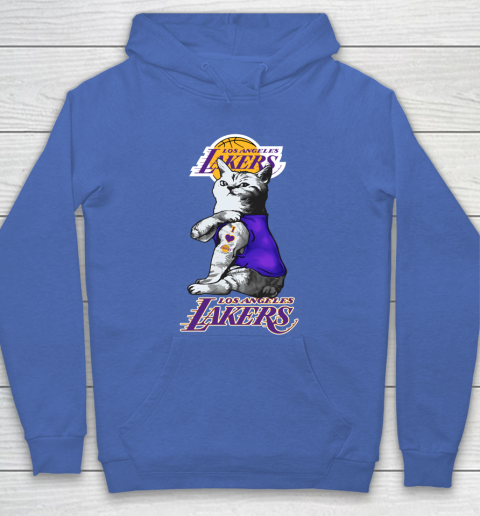 NBA Basketball My Cat Loves Los Angeles Lakers Hoodie 6
