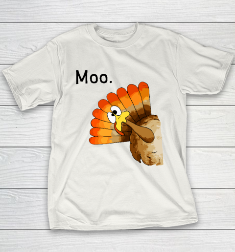 Turkey Moo Funny Thanksgiving Youth T-Shirt