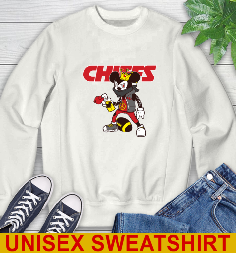 Kansas City Chiefs NFL Football Mickey Peace Sign Sports Sweatshirt