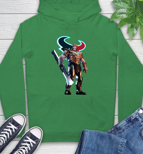 NFL Thanos Gauntlet Avengers Endgame Football Houston Texans Hoodie 8
