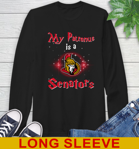 NHL Hockey Harry Potter My Patronus Is A Ottawa Senators Long Sleeve T-Shirt