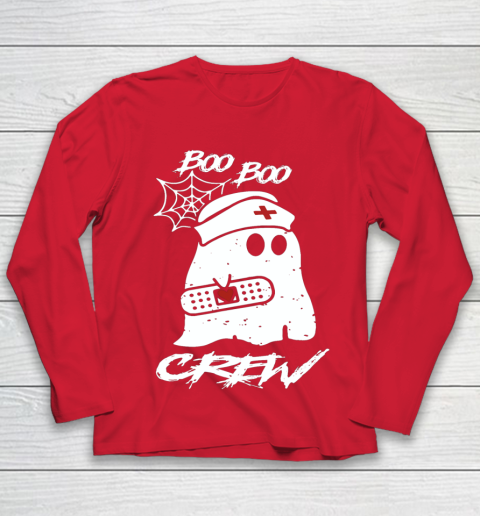 Boo Boo Crew Nurse Ghost Funny Halloween Costume Gift Long Sleeve T Shirt.D2SMT7UJCV Youth Long Sleeve 8