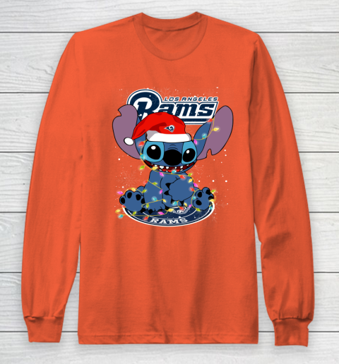 Los Angeles Rams NFL Football noel stitch Christmas Long Sleeve T-Shirt 3