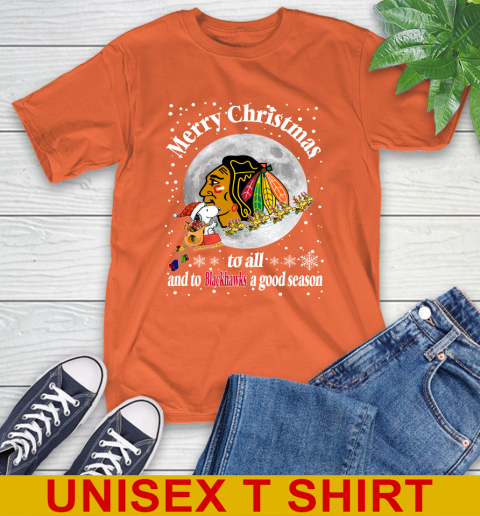 Chicago Blackhawks Merry Christmas To All And To Blackhawks A Good Season NHL Hockey Sports T-Shirt 4