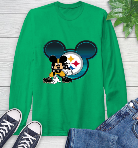 NFL Pittsburgh Steelers Mickey Mouse Disney Football T Shirt Long Sleeve T-Shirt 7