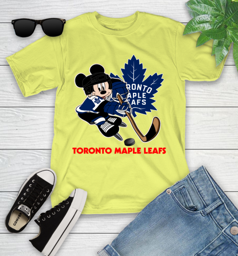 NHL Toronto Maple Leafs Mickey Mouse Disney Hockey T Shirt Youth T-Shirt 8