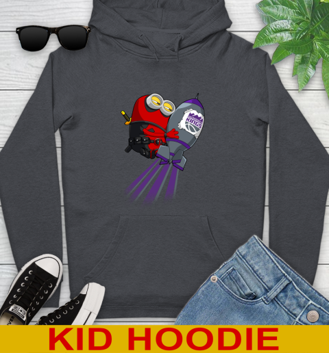 NBA Basketball Sacramento Kings Deadpool Minion Marvel Shirt Youth Hoodie 9