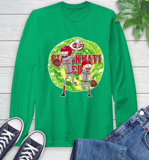 MLB Cincinnati Reds Rick And Morty Baseball Sports Long Sleeve T-Shirt 7