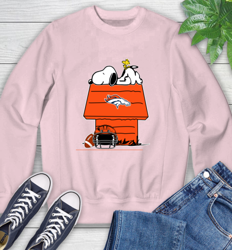 Denver Broncos NFL Football Snoopy Woodstock The Peanuts Movie Sweatshirt 9