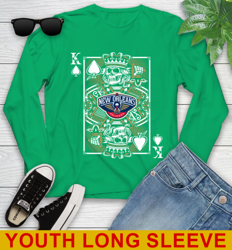 New Orleans Pelicans NBA Basketball The King Of Spades Death Cards Shirt Youth Long Sleeve 7