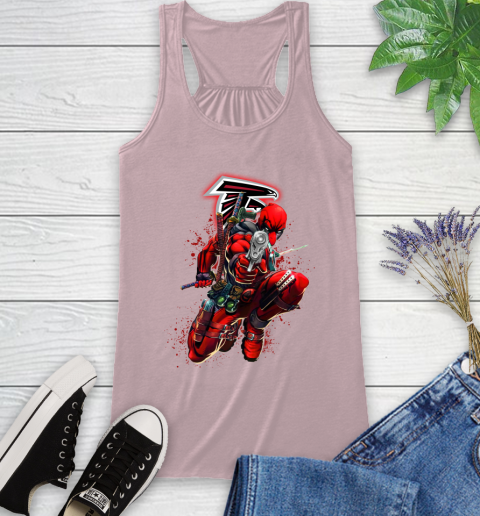 NFL Deadpool Marvel Comics Sports Football Atlanta Falcons Racerback Tank 11