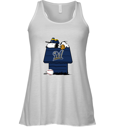 Milwaukee Brewers Snoopy And Woodstock Resting Together MLB Racerback Tank