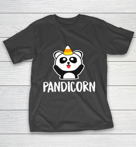 Pandicorn Funny Halloween T Shirt Panda Unicorn Candy Corn T-Shirt