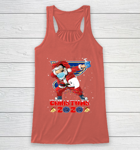 St.Louis Blues Funny Santa Claus Dabbing Christmas 2020 NHL Racerback Tank 3