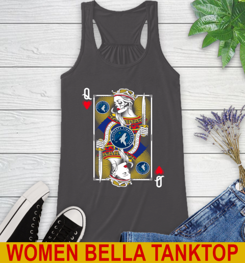 NBA Basketball Minnesota Timberwolves The Queen Of Hearts Card Shirt Racerback Tank 10