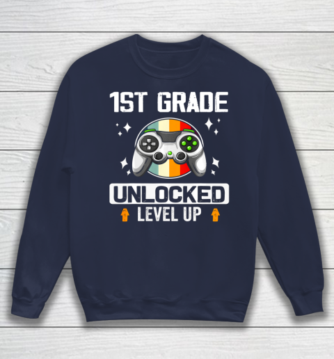 Next Level t shirts 1st Grade Unlocked Level Up Back To School First Grade Gamer Sweatshirt 2