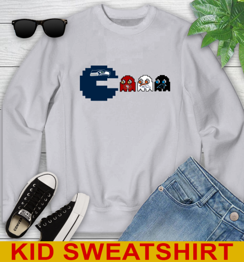 Seattle Seahawks NFL Football Pac Man Champion Youth Sweatshirt 4