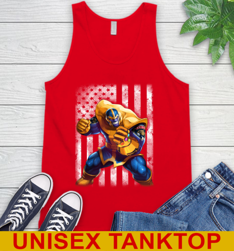 NHL Hockey Florida Panthers Thanos Marvel American Flag Shirt Tank Top - Image 6