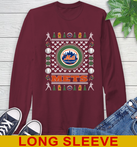 New York Mets Merry Christmas MLB Baseball Loyal Fan Long Sleeve T-Shirt 7