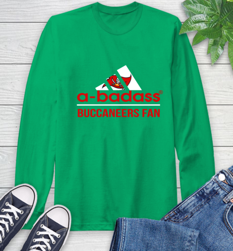 NFL A Badass Tampa Bay Buccaneers Fan Adidas Football Sports Long Sleeve T-Shirt 8