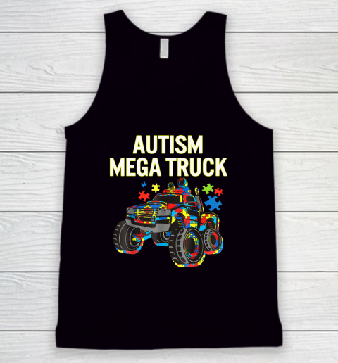 Autism Mega Truck Shirt Monster Truck Autism Awareness Tank Top