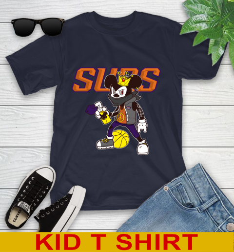 Phoenix Suns NBA Basketball Mickey Peace Sign Sports Youth T-Shirt 3