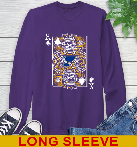 St.Louis Blues NHL Hockey The King Of Spades Death Cards Shirt Long Sleeve T-Shirt 5