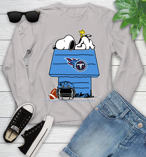 Tennessee Titans NFL Football Snoopy Woodstock The Peanuts Movie Youth Long Sleeve 12