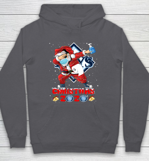 Tampa Bay Rays Funny Santa Claus Dabbing Christmas 2020 MLB Hoodie 4