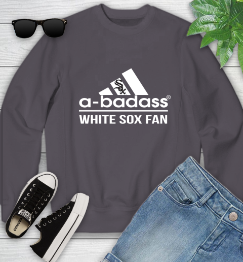 MLB A Badass Chicago White Sox Fan Adidas Baseball Sports Youth Sweatshirt 5