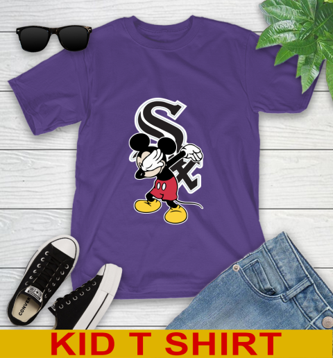 Chicago White Sox MLB Baseball Dabbing Mickey Disney Sports Youth T-Shirt 4