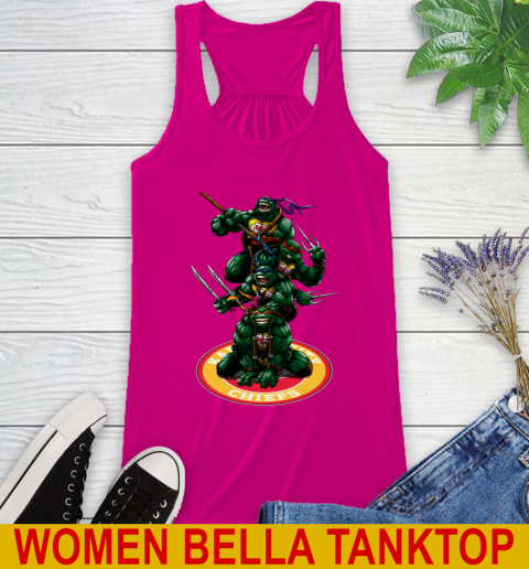 NFL Football Kansas City Chiefs Teenage Mutant Ninja Turtles Shirt Racerback Tank 8