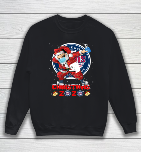 Minnesota Twins Funny Santa Claus Dabbing Christmas 2020 MLB Sweatshirt