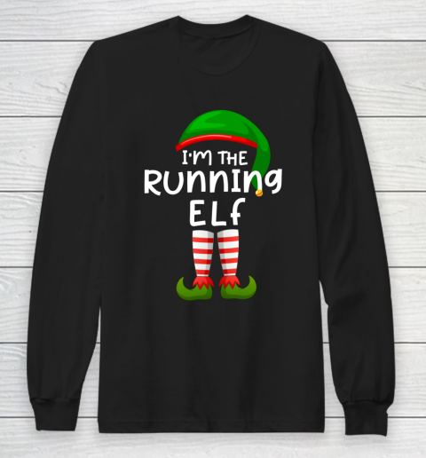 I m The Running Elf Funny Elf Family Matching Christmas Long Sleeve T-Shirt