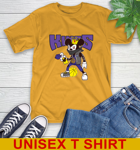 Sacramento Kings NBA Basketball Mickey Peace Sign Sports T-Shirt 3