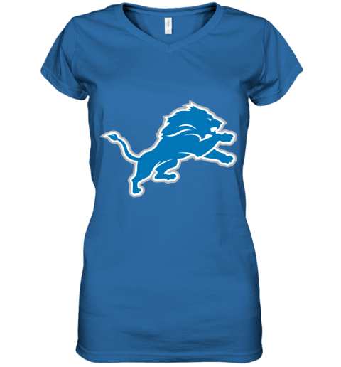 Detroit Lions NFL Pro Line by Fanatics Branded Blue Vintage Victory Women's V-Neck T-Shirt