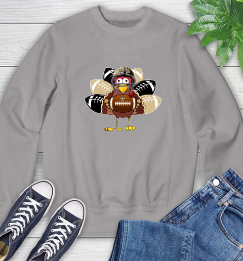 New Orleans Saints Turkey Thanksgiving Day Sweatshirt 5