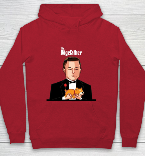 Dogecoin The DogeFather Funny Youth Hoodie 7