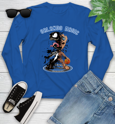 NBA Orlando Magic Basketball Venom Groot Guardians Of The Galaxy Youth Long Sleeve 9