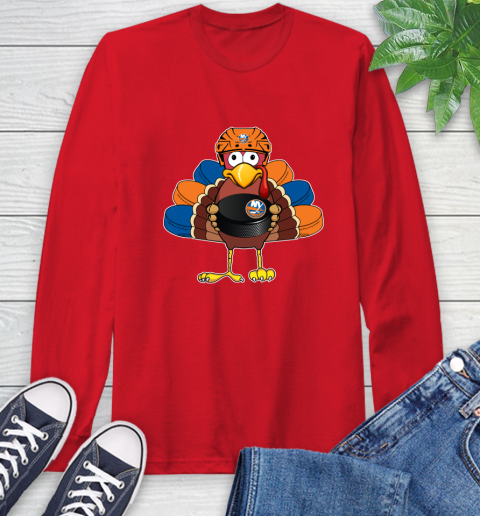 New York Islanders Turkey Thanksgiving Day Long Sleeve T-Shirt 10
