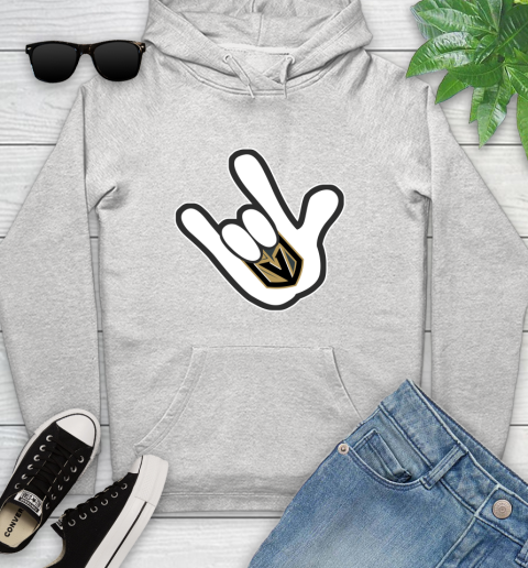 Vegas Golden Knights NHL Hockey Mickey Rock Hand Disney Youth Hoodie