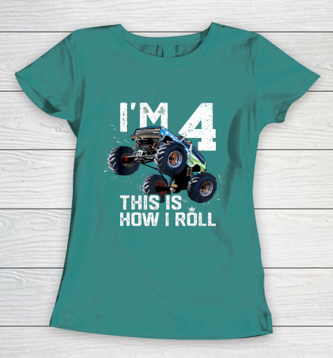 Kids This Is How I Roll Monster Truck 4th Birthday Shirt Boy Gift Kids This Is How I Roll Monster Truck 4th Birthday Shirt Boy Gift