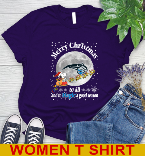 Orlando Magic Merry Christmas To All And To Magic A Good Season NBA Basketball Sports Women's T-Shirt 4