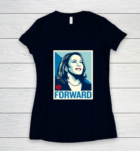 Kamala Harris Forward Women's V-Neck T-Shirt 2