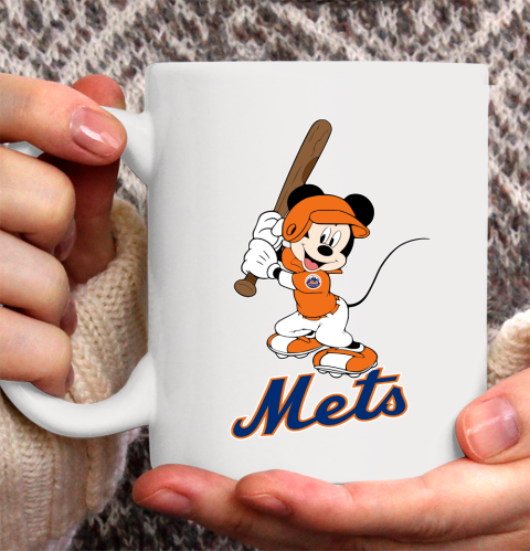 MLB Baseball New York Mets Cheerful Mickey Mouse Shirt Ceramic Mug 15oz 2