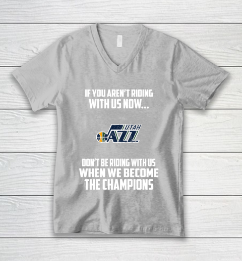 NBA Utah Jazz Basketball We Become The Champions V-Neck T-Shirt 3