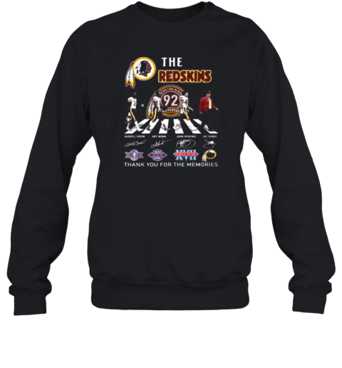 Washington Commanders The Redskins Legends Thank You For Memories Signatures 2024 Sweatshirt