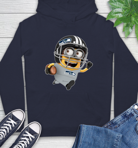 NFL Seattle Seahawks Minions Disney Football Sports Hoodie 4