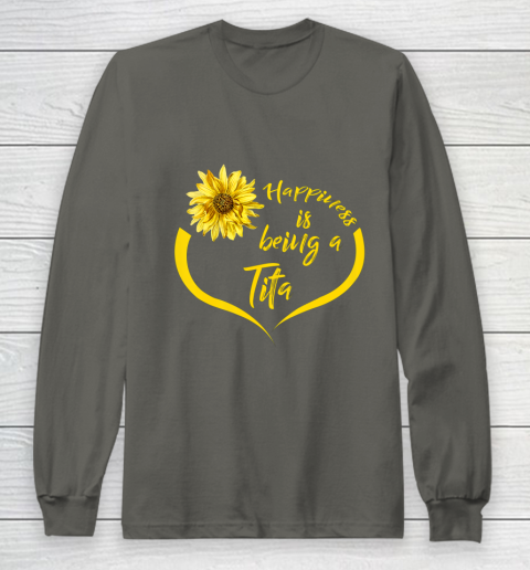 Womens Tita Gift Happiness Is Being A Tita Long Sleeve T-Shirt 5