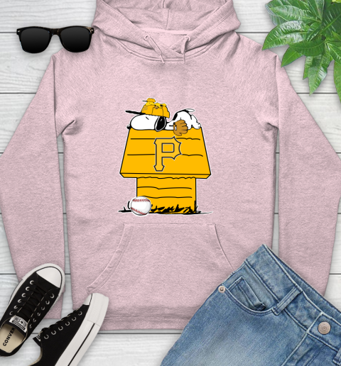 MLB Pittsburgh Pirates Snoopy Woodstock The Peanuts Movie Baseball T Shirt Youth Hoodie 10